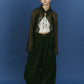 sheer collared blouse/black - KNUTH MARF
