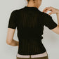 sheer polo knit /3color - KNUTH MARF