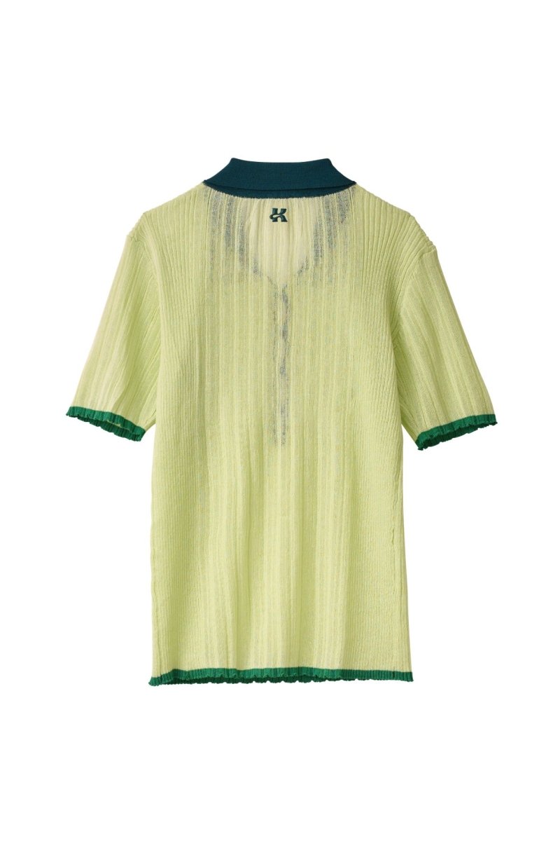 sheer polo knit /3color