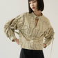 shirring sleeve pattern blouse/2color - KNUTH MARF