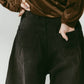 shirt wrap denim pants/black - KNUTH MARF