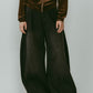 shirt wrap denim pants/black - KNUTH MARF