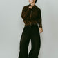 shirt wrap denim pants/black - KNUTH MARF