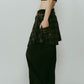 shirt wrap denim pants/black - KNUTH MARF