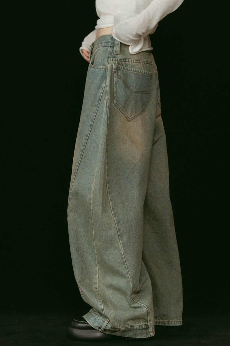 shirt wrap denim pants/blue - KNUTH MARF