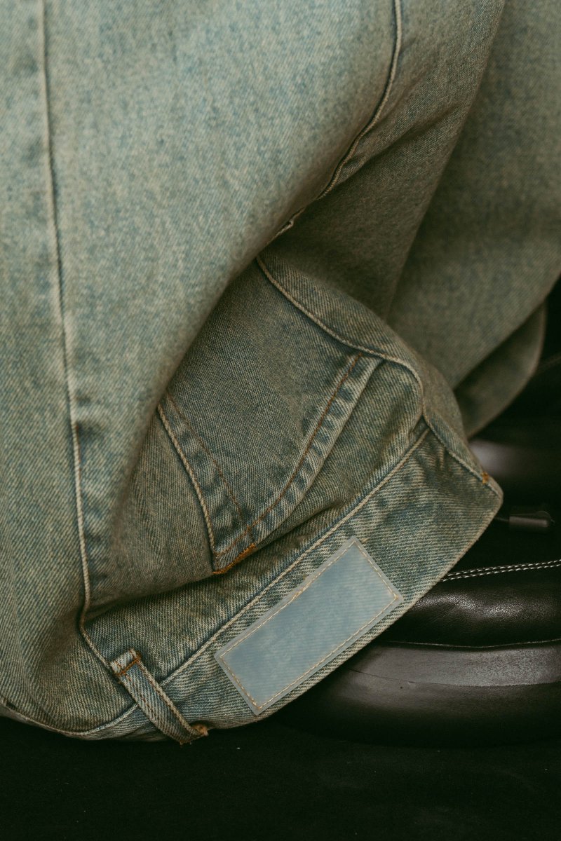 shirt wrap denim pants/blue - KNUTH MARF