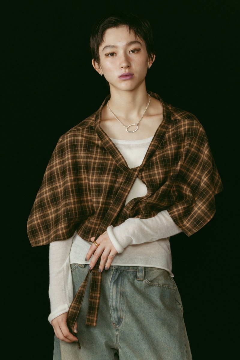 shirt wrap denim pants/blue - KNUTH MARF