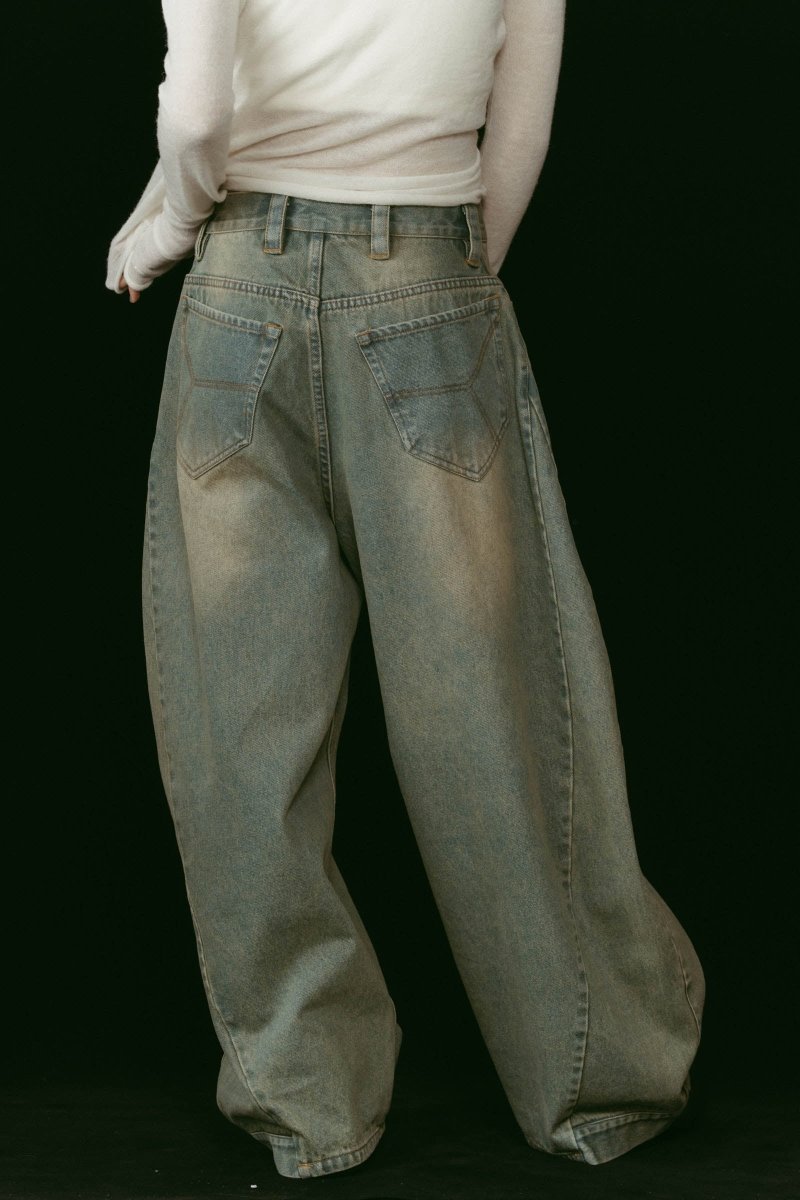 shirt wrap denim pants/blue - KNUTH MARF