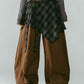 shirt wrap denim pants/brown - KNUTH MARF