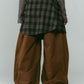 shirt wrap denim pants/brown - KNUTH MARF
