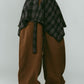 shirt wrap denim pants/brown - KNUTH MARF