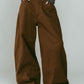 shirt wrap denim pants/brown - KNUTH MARF