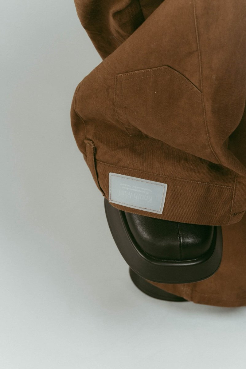 shirt wrap denim pants/brown - KNUTH MARF