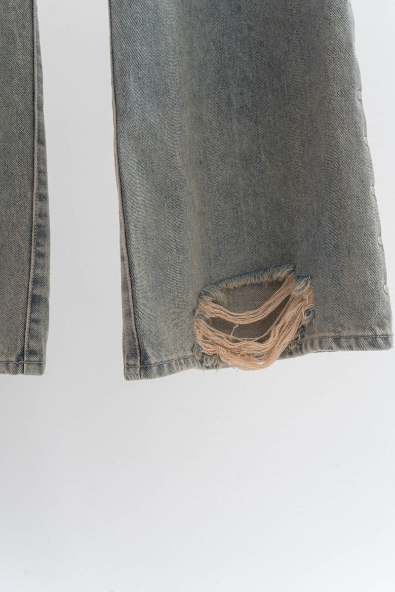 side line studs denim(unisex)/2color | KNUTH MARF