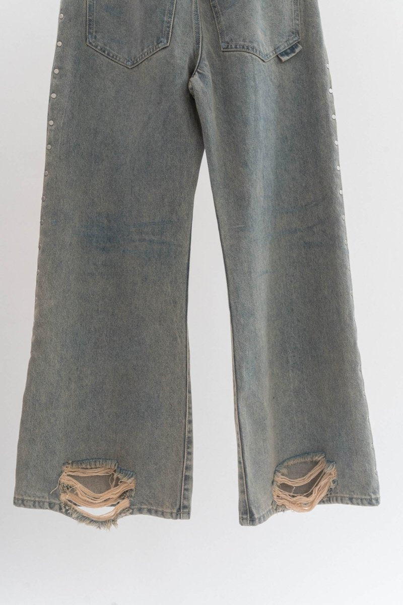 side line studs denim/2color - KNUTH MARF