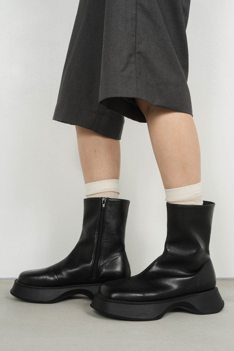 skinny platform boots/black - KNUTH MARF