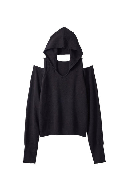 slim hooded knit/black - KNUTH MARF