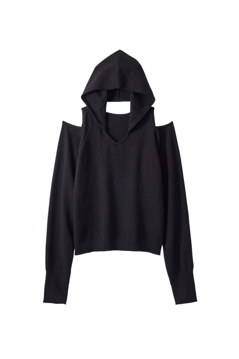 slim hooded knit/black - KNUTH MARF