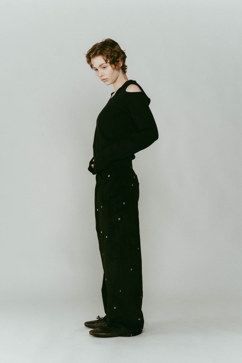 完売品 新品 Knuth Marf slim hooded knit black slim hooded knit/black | KNUTH MARF