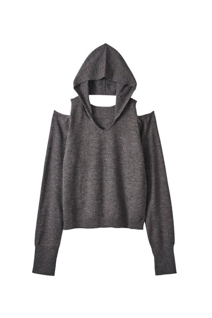 slim hooded knit/gray - KNUTH MARF
