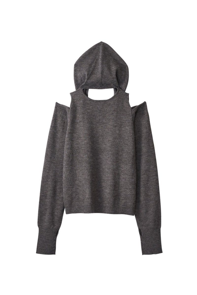 slim hooded knit/gray - KNUTH MARF