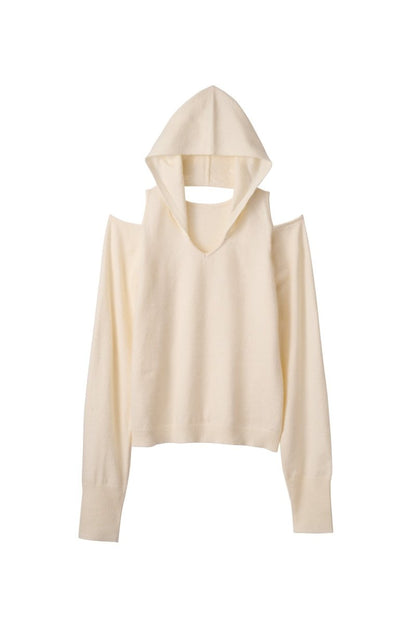 slim hooded knit/white - KNUTH MARF