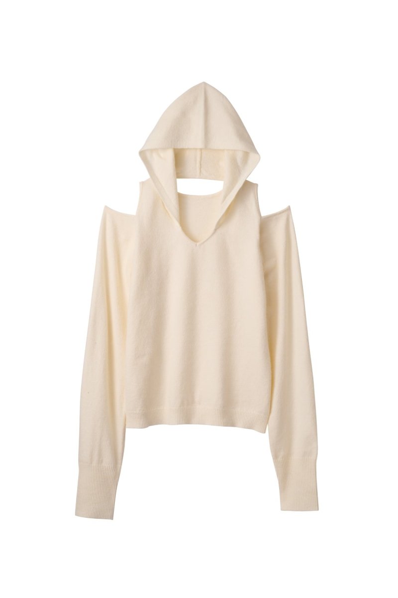 slim hooded knit/white - KNUTH MARF