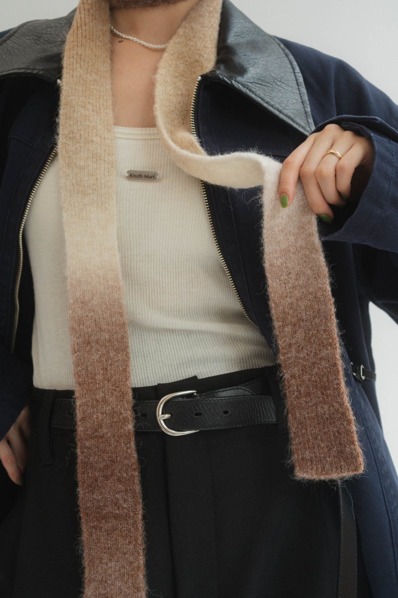 slim knit muffler/gradation - KNUTH MARF