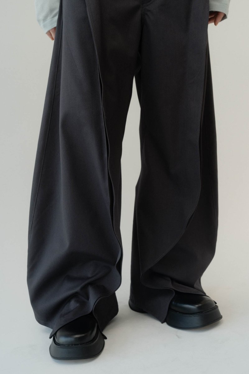 slit deformed pants(unisex)/3color - KNUTH MARF