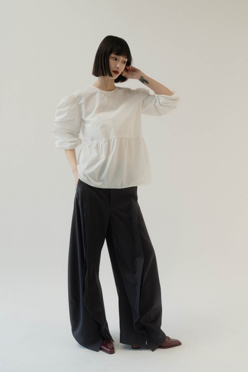 slit deformed pants(unisex)/3color - KNUTH MARF