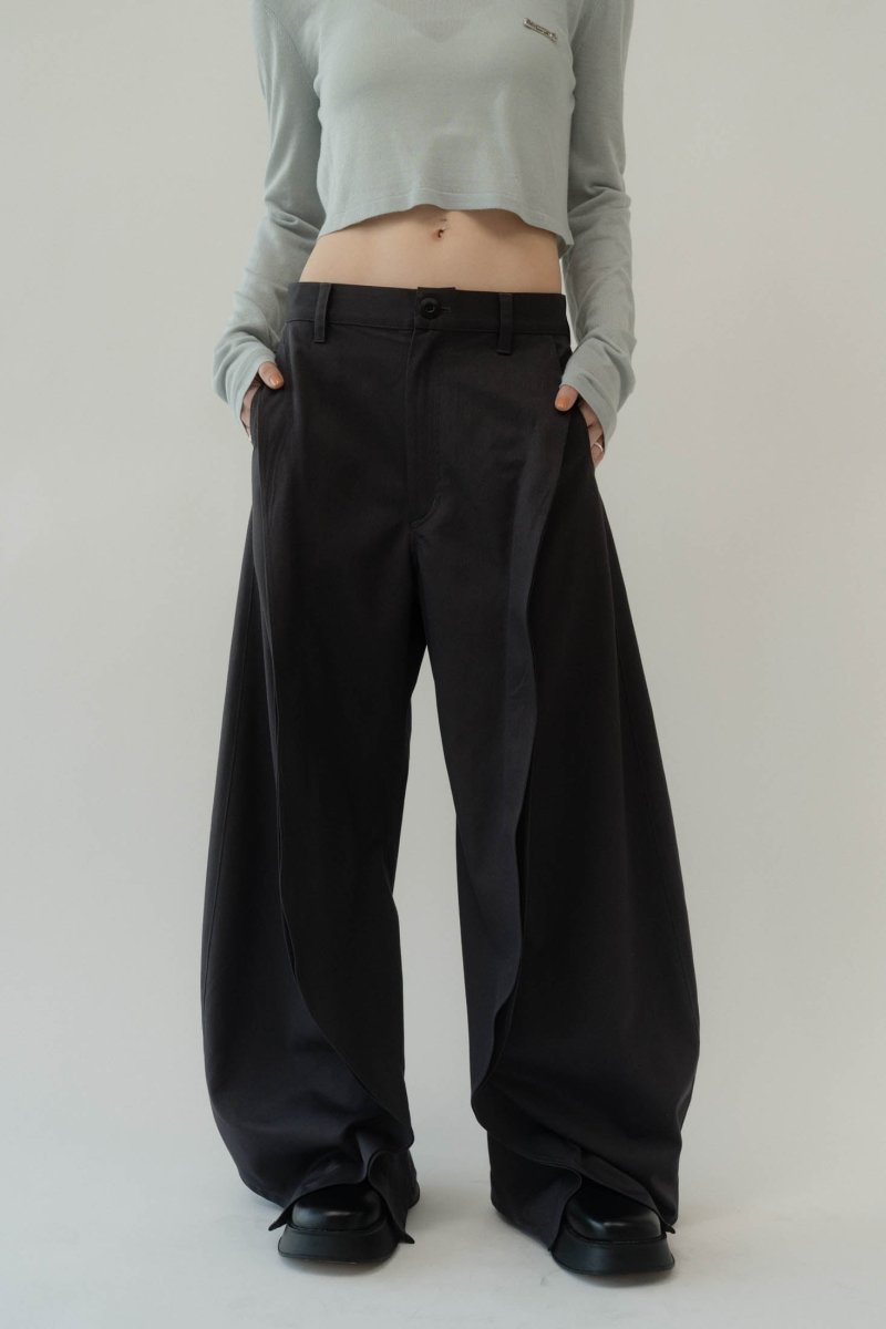 slit deformed pants(unisex)/3color - KNUTH MARF