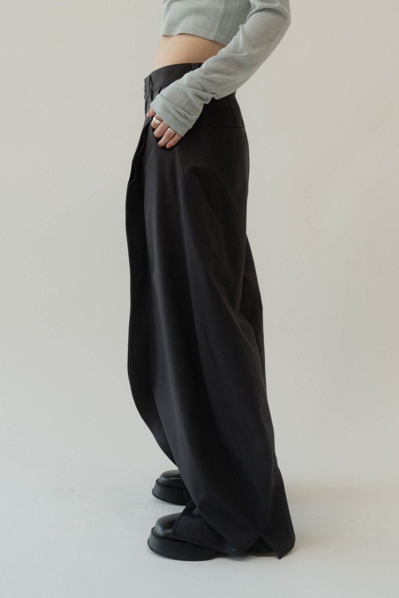 slit deformed pants(unisex)/3color - KNUTH MARF