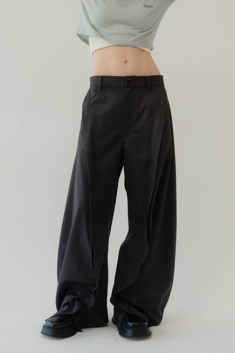 slit deformed pants(unisex)/3color - KNUTH MARF