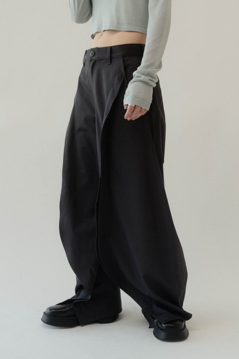 slit deformed pants(unisex)/3color - KNUTH MARF