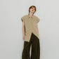 slit deformed pants(unisex)/checkblack - KNUTH MARF