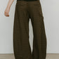 slit deformed pants(unisex)/checkblack - KNUTH MARF
