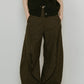 slit deformed pants(unisex)/checkblack - KNUTH MARF