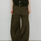 slit deformed pants(unisex)/checkblack - KNUTH MARF
