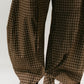 slit deformed pants(unisex)/checkbrown - KNUTH MARF