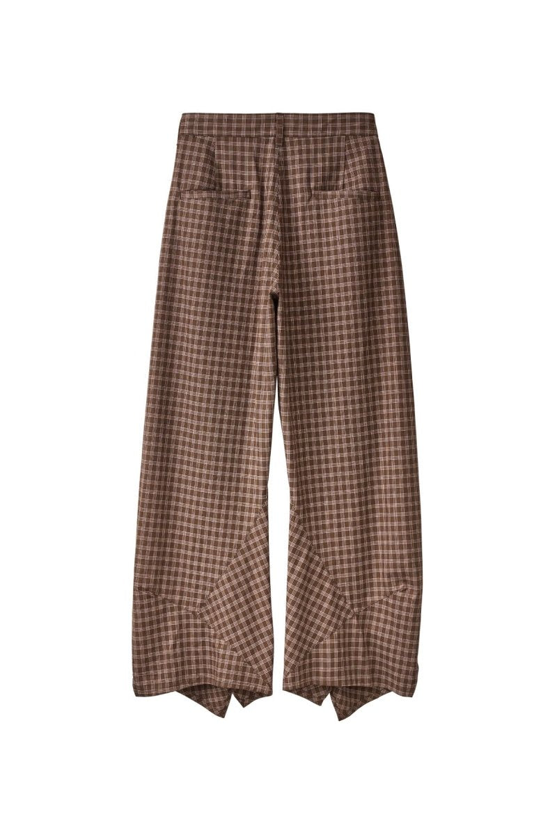 slit deformed pants(unisex)/checkbrown(FUK) - KNUTH MARF