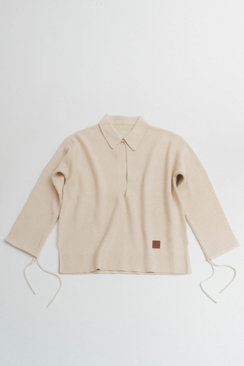 slit neck loose knit (unisex)/3color - KNUTH MARF