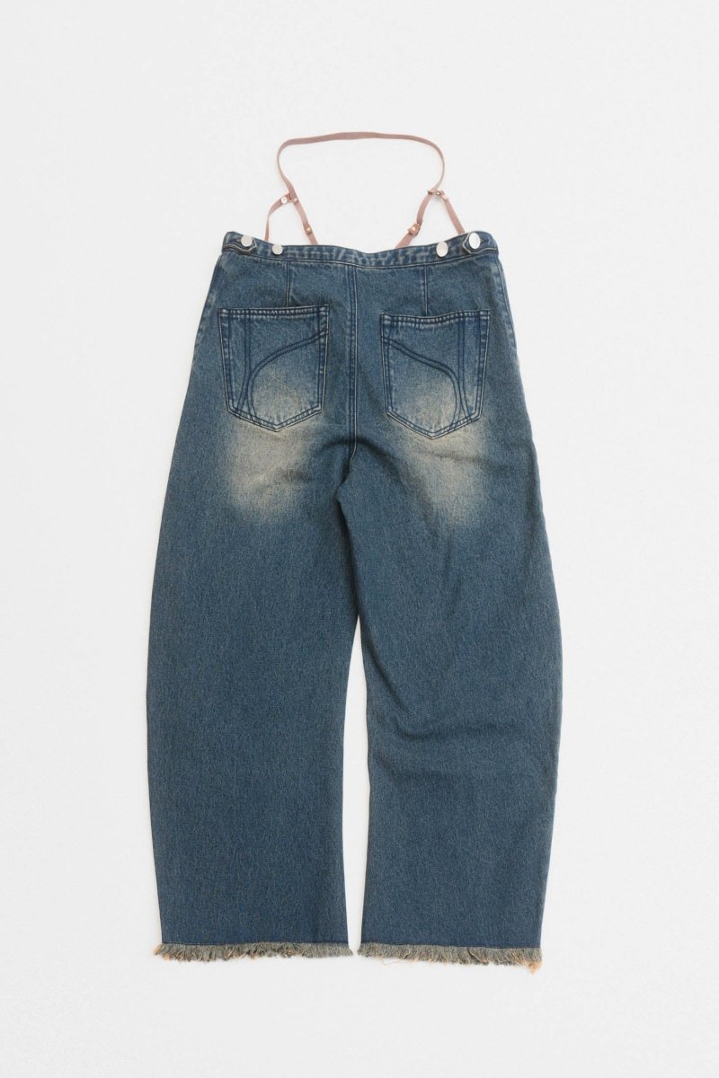 spaghetti denim pants - KNUTH MARF