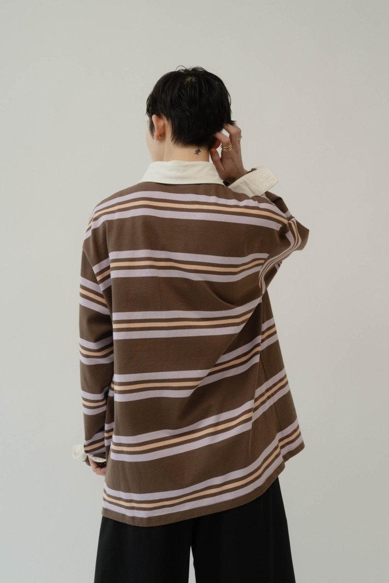 spring rugger shirt(unisex)/brownpink - KNUTH MARF