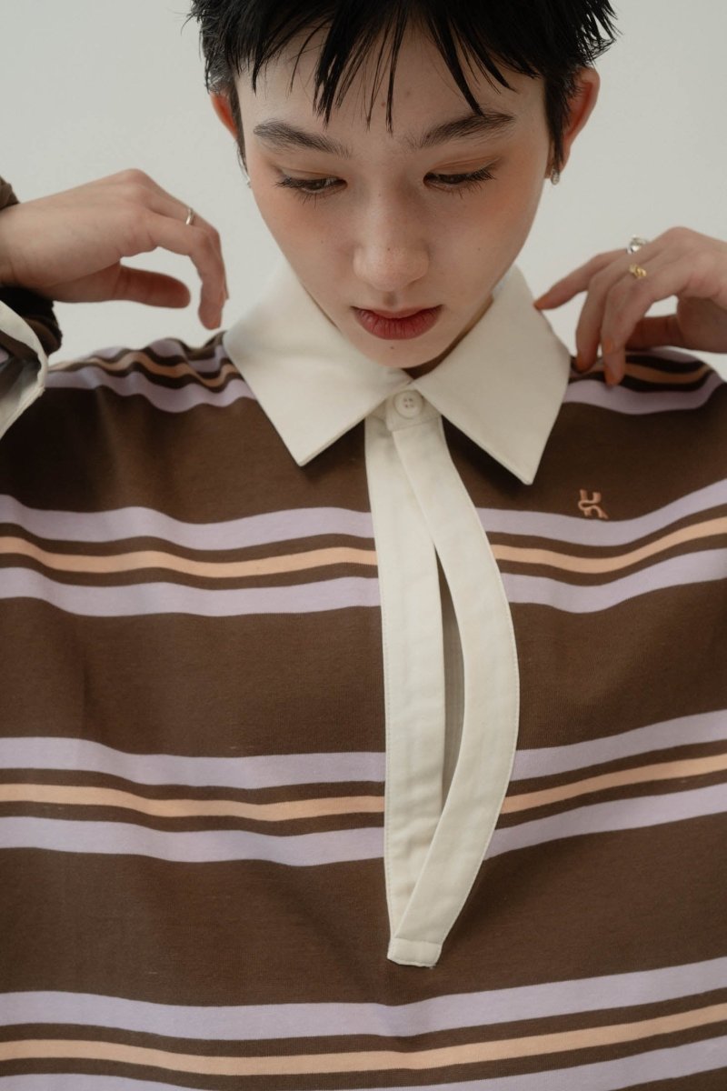 spring rugger shirt(unisex)/brownpink - KNUTH MARF