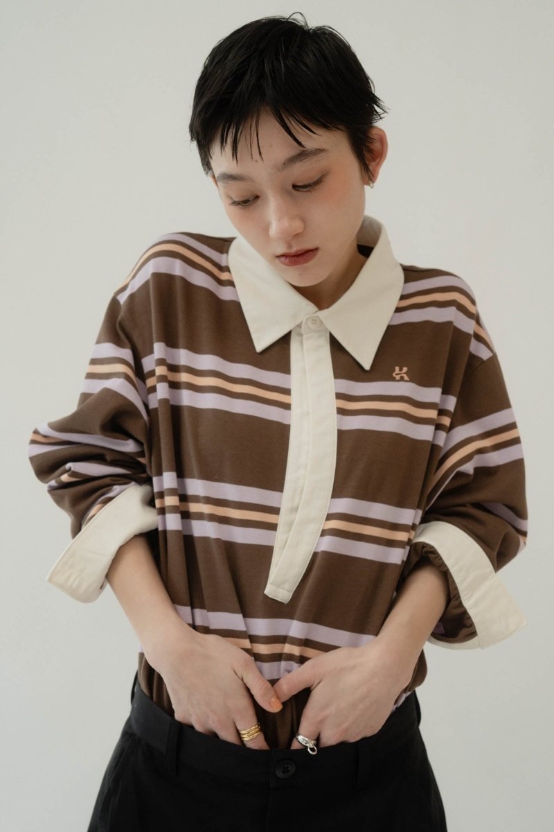 spring rugger shirt(unisex)/brownpink - KNUTH MARF