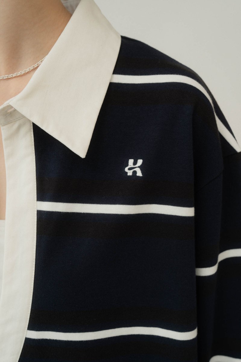 spring rugger shirt(unisex)/navy - KNUTH MARF