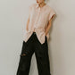 stripe label nosleeve shirt/4color - KNUTH MARF