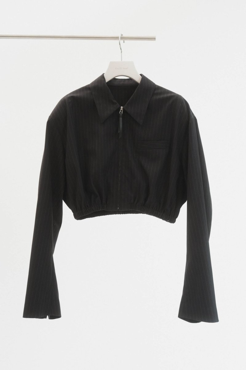 stripe shirt blouson/2color