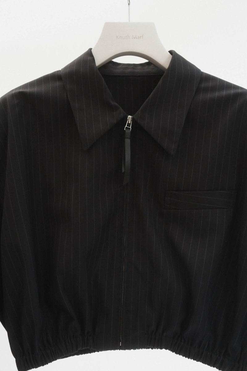 stripe shirt blouson/2color