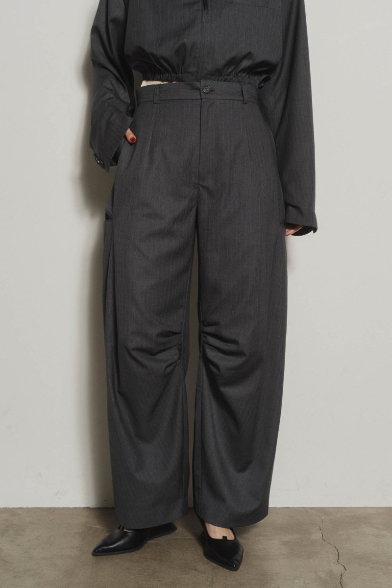 stripe unique slacks pants/2color - KNUTH MARF